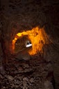 Colorful Silver Mine Tunnel Royalty Free Stock Photo