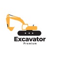 Colorful simple excavator logo design vector graphic symbol icon sign illustration creative idea Royalty Free Stock Photo