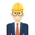 Colorful simple flat vector of engineer