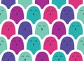 Colorful simple pattern . Crowd Royalty Free Stock Photo