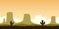 8bit pixel art illustration of landscape of the Great American Desert Royalty Free Stock Photo