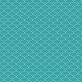 Simple vector pixel art seafoam and jade color seamless pattern of minimalistic geometric scaly hexagon pattern in japane