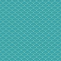 Simple vector pixel art seafoam and jade color seamless pattern of minimalistic geometric scaly hexagon pattern in japane