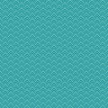 Simple vector pixel art seafoam and jade color seamless pattern of minimalistic geometric scaly rhombus pattern in japane