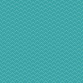 Simple vector pixel art seafoam and jade color seamless pattern of minimalistic geometric scaly rhombus pattern in japane