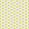 Simple vector pixel art seamless pattern of yellow question mark and exclamation mark