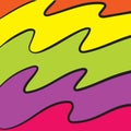 Colorful simple wavy pattern vector background with orange  yellow  green  purple and pink Royalty Free Stock Photo
