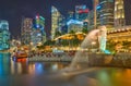 Colorful Singapore, the Lion City at night