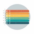 Colorful SixStep Infographic Bar Chart Template Royalty Free Stock Photo