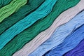 Colorful skeins of floss as background texture Royalty Free Stock Photo