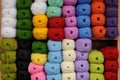 Colorful skeins of wool yarn Royalty Free Stock Photo