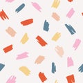 Colorful sketched sprinkles seamless vector pattern.