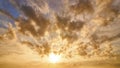 Colorful sky with clouds over lake and water in lake reflect,select focus with shallow depth of field:ideal use for Royalty Free Stock Photo