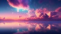 Colorful Sky With Clouds Reflecting in Water Royalty Free Stock Photo