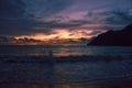 Colorful sky by dusk in Lampuuk, Indonesia.