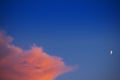 colorful sky orange cloud moon Royalty Free Stock Photo