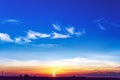 Colorful sky and sunrise. Royalty Free Stock Photo