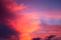 The colorful sky at sunset,Dramatic evening cloudscape