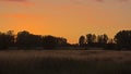 Colorful sky after sunset over a Hesbay landscape Royalty Free Stock Photo