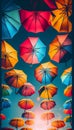 Colorful Sky Umbrellas