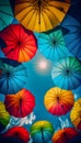 Colorful Sky Umbrellas