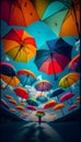 Colorful Sky Umbrellas