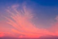 Colorful of skyscape with pink magenta yellow orange and blue shades exotic look like heaven