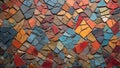 Colorful Slate Fusion: Mosaic Marvel. AI Generate