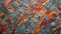 Colorful Slate Fusion: Mosaic Marvel. AI Generate