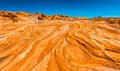 Colorful Slick Rock Formations Near The Upper Fire Canyon Wash