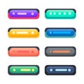 Colorful Slider Graphics in Modern Vector Style Royalty Free Stock Photo
