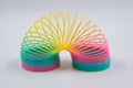 A colorful slinky spring