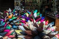 Colorful slippers for sale in Marrakesh souq, Morocco Royalty Free Stock Photo