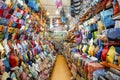 Colorful slippers sold in old town of Marrakech, Morocco Royalty Free Stock Photo