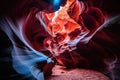 Colorful Slot Canyon in National Park extreme closeup. Generative AI