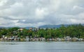 Colorful slums on Surigao coast Royalty Free Stock Photo