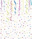 Colorful small ballons and confetti background Royalty Free Stock Photo