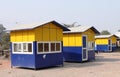 Colorful small cabins