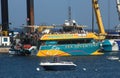 Colorful small cruise boat, Bugibba, Malta Royalty Free Stock Photo