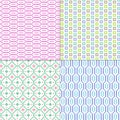 Colorful small geometric vector quilt patterns Royalty Free Stock Photo