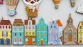 Colorful small house magnets