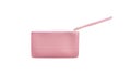 Colorful small pink leather women purse isolated on white background with clipping path Royalty Free Stock Photo