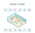 Colorful Smart Home Technology Concept