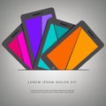 Colorful smart phone concept