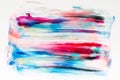 Colorful smears of paint on white free space Royalty Free Stock Photo
