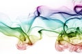 Colorful smoke abstract on white background. movement of ink water Royalty Free Stock Photo