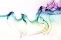 Colorful smoke abstract on white background. movement of ink water Royalty Free Stock Photo