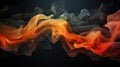 Colorful smoke billowing against a dark background Royalty Free Stock Photo