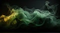 Colorful smoke billowing against a dark background Royalty Free Stock Photo