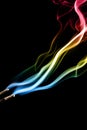 Colorful smoke clouds close up. Royalty Free Stock Photo